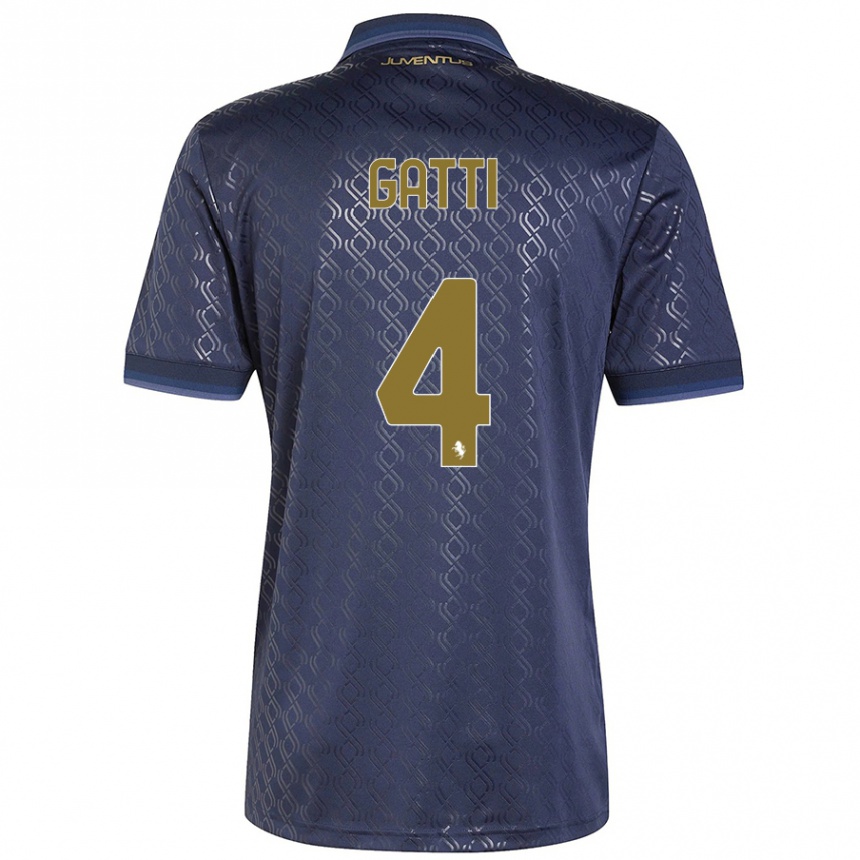 Kids Football Federico Gatti #4 Navy Blue Third Jersey 2024/25 T-Shirt