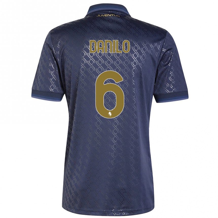 Kids Football Danilo #6 Navy Blue Third Jersey 2024/25 T-Shirt