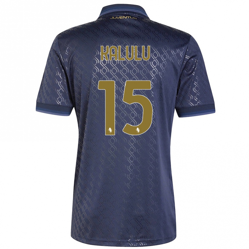 Kids Football Pierre Kalulu #15 Navy Blue Third Jersey 2024/25 T-Shirt