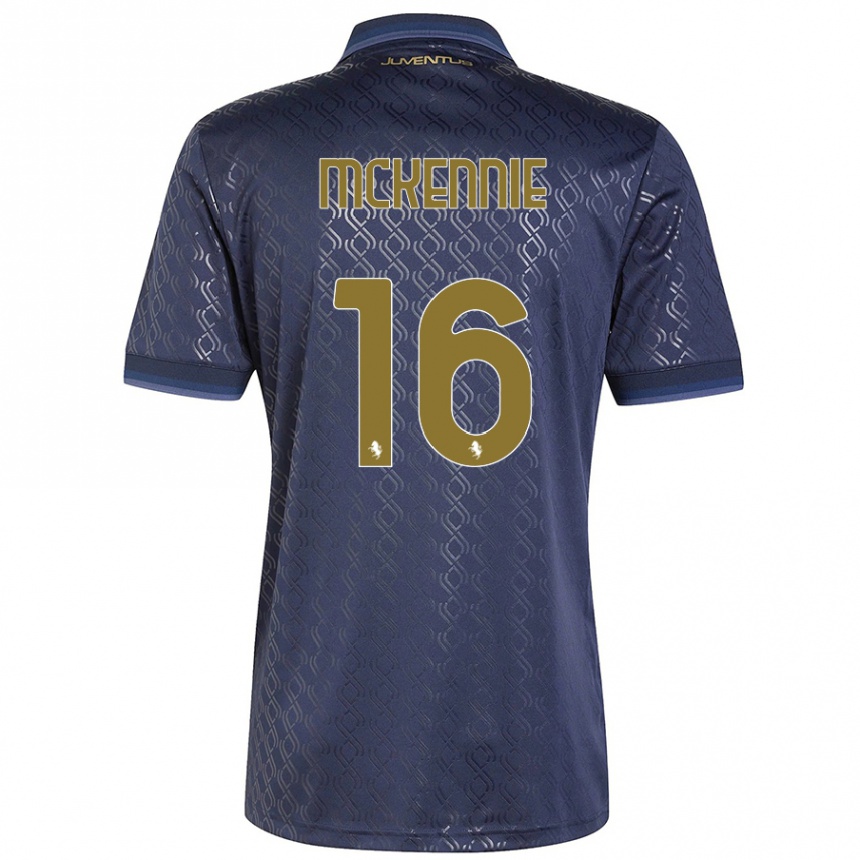 Kids Football Weston Mckennie #16 Navy Blue Third Jersey 2024/25 T-Shirt