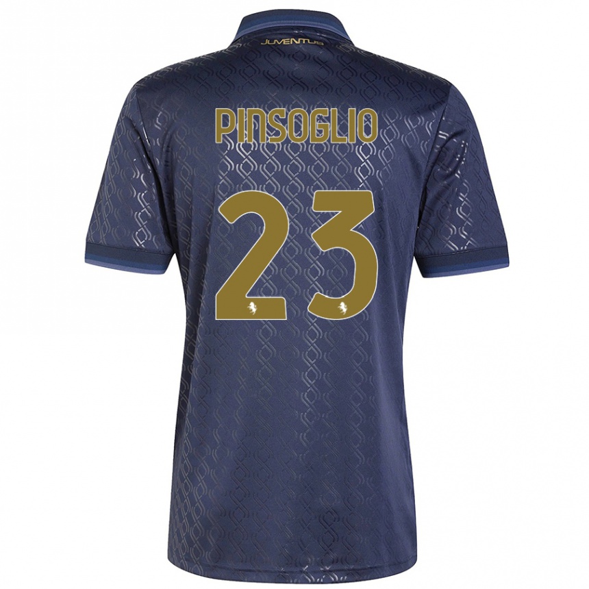 Kids Football Carlo Pinsoglio #23 Navy Blue Third Jersey 2024/25 T-Shirt