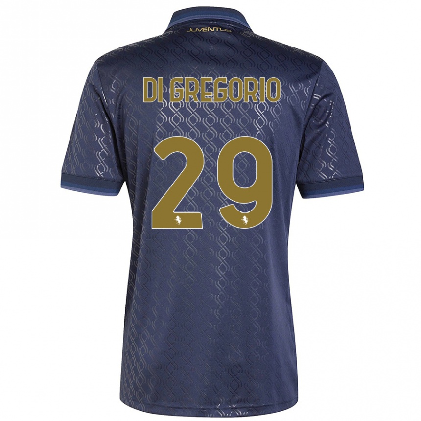 Kids Football Michele Di Gregorio #29 Navy Blue Third Jersey 2024/25 T-Shirt