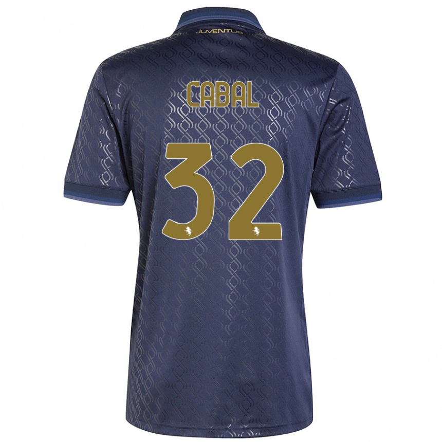 Kids Football Juan Cabal #32 Navy Blue Third Jersey 2024/25 T-Shirt