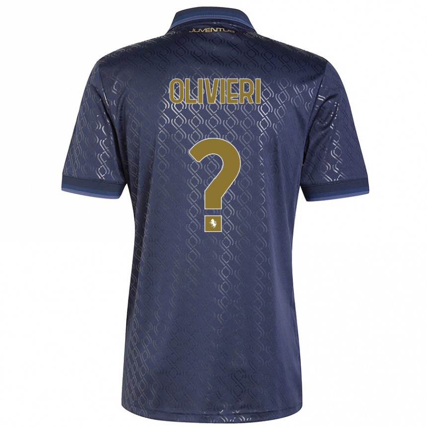 Kids Football Marco Olivieri #0 Navy Blue Third Jersey 2024/25 T-Shirt