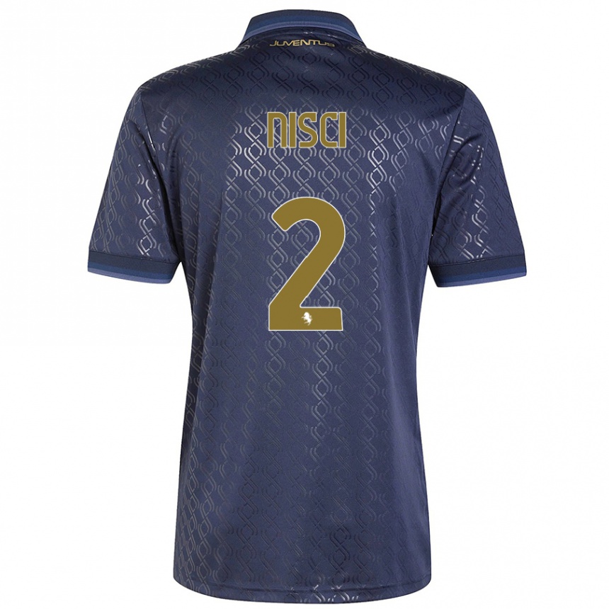 Kids Football Alessandro Nisci #2 Navy Blue Third Jersey 2024/25 T-Shirt