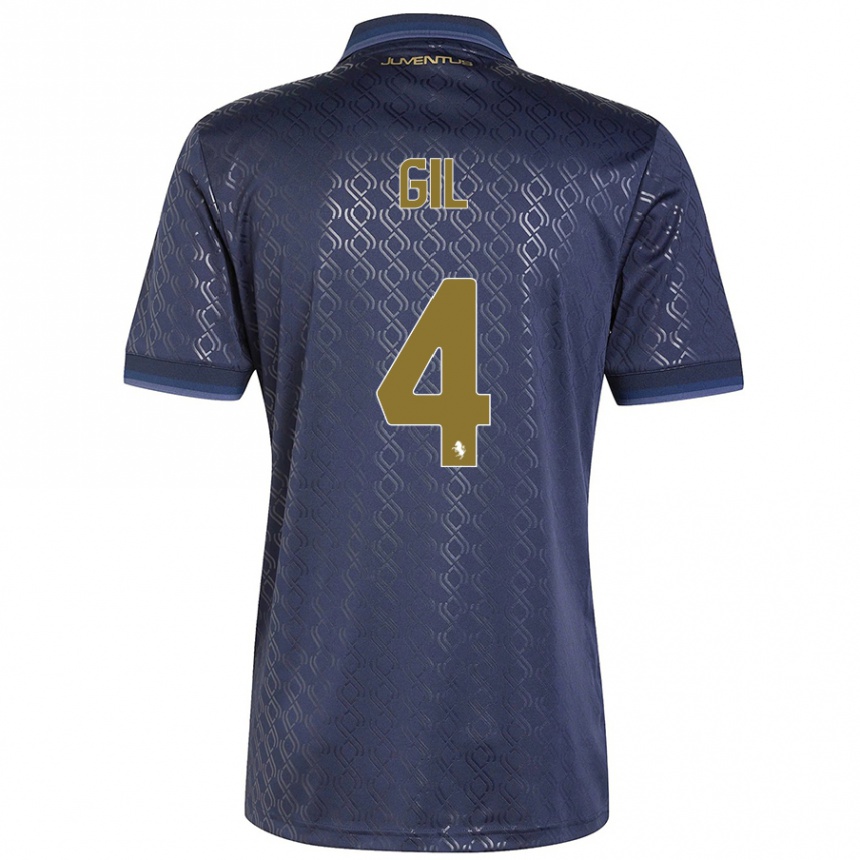 Kids Football Javier Gil #4 Navy Blue Third Jersey 2024/25 T-Shirt