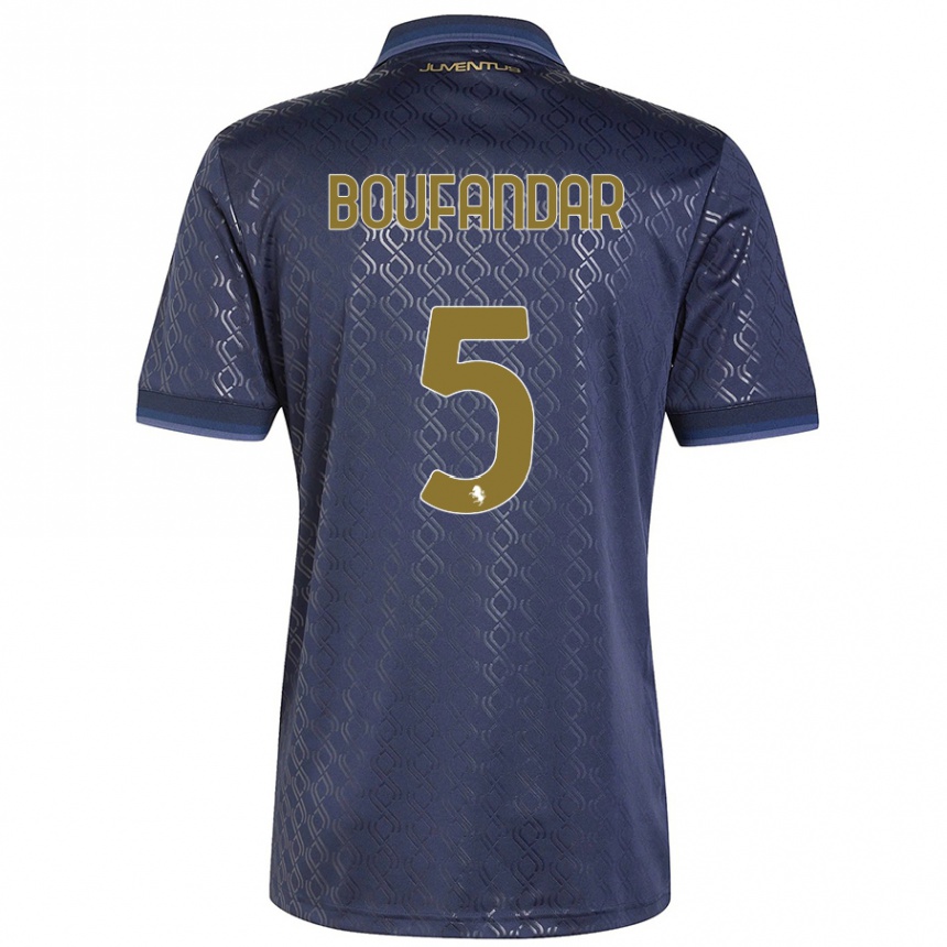 Kids Football Adam Boufandar #5 Navy Blue Third Jersey 2024/25 T-Shirt