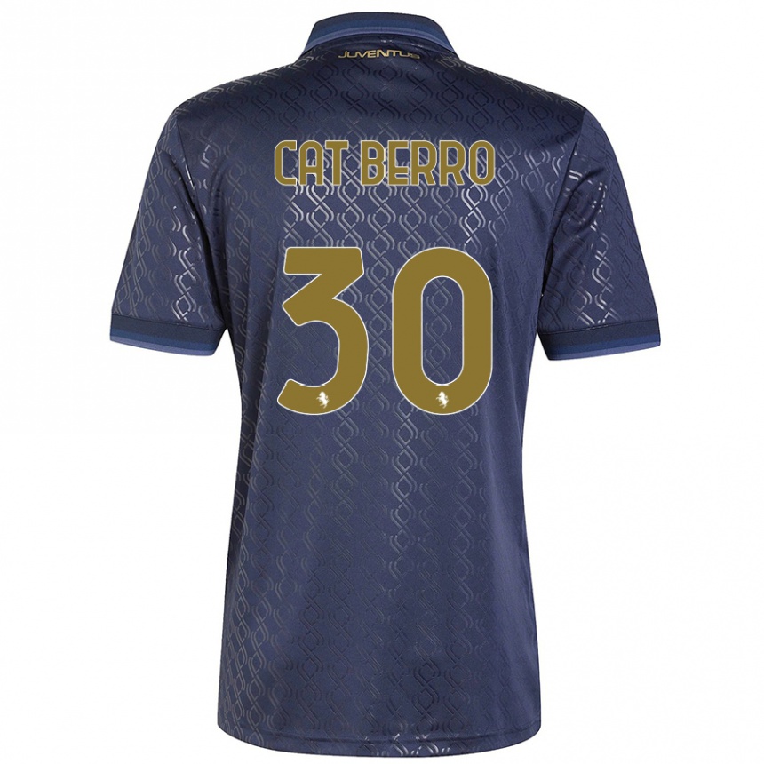 Kids Football Simone Cat Berro #30 Navy Blue Third Jersey 2024/25 T-Shirt