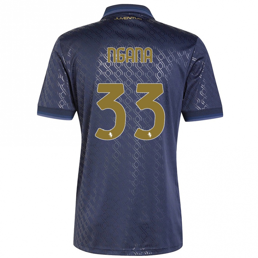 Kids Football Valdes Ngana #33 Navy Blue Third Jersey 2024/25 T-Shirt