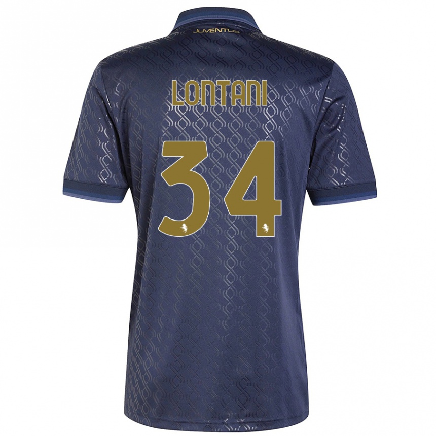 Kids Football Matteo Lontani #34 Navy Blue Third Jersey 2024/25 T-Shirt