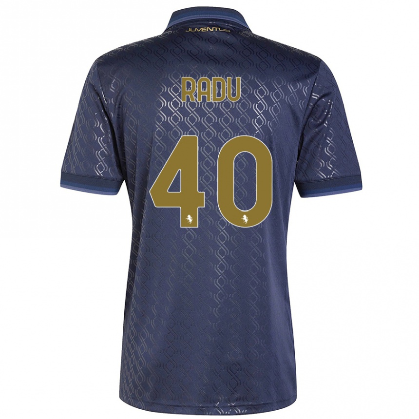 Kids Football Riccardo Radu #40 Navy Blue Third Jersey 2024/25 T-Shirt