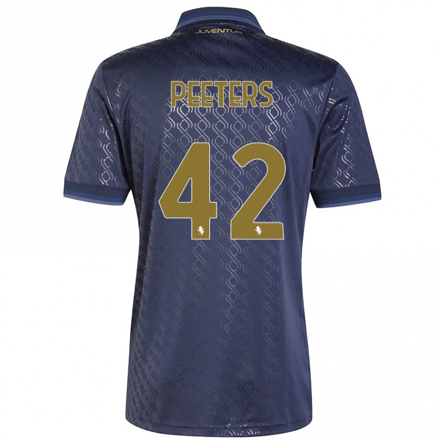 Kids Football Daouda Peeters #42 Navy Blue Third Jersey 2024/25 T-Shirt