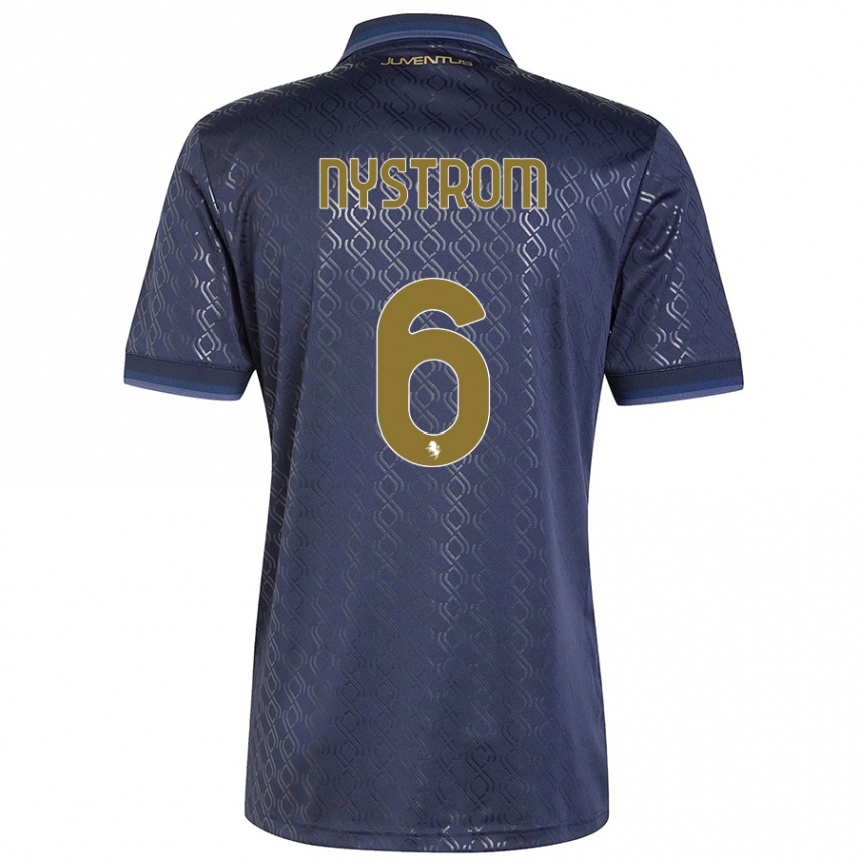 Kids Football Paulina Nyström #6 Navy Blue Third Jersey 2024/25 T-Shirt