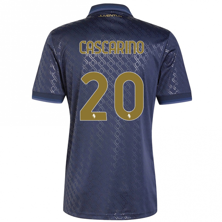 Kids Football Estelle Cascarino #20 Navy Blue Third Jersey 2024/25 T-Shirt