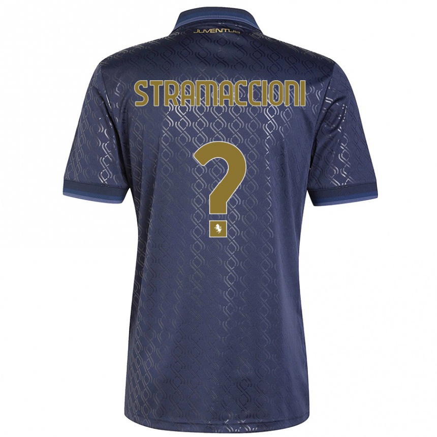 Kids Football Diego Stramaccioni #0 Navy Blue Third Jersey 2024/25 T-Shirt