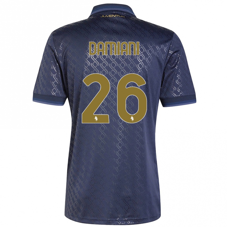 Kids Football Samuele Damiani #26 Navy Blue Third Jersey 2024/25 T-Shirt