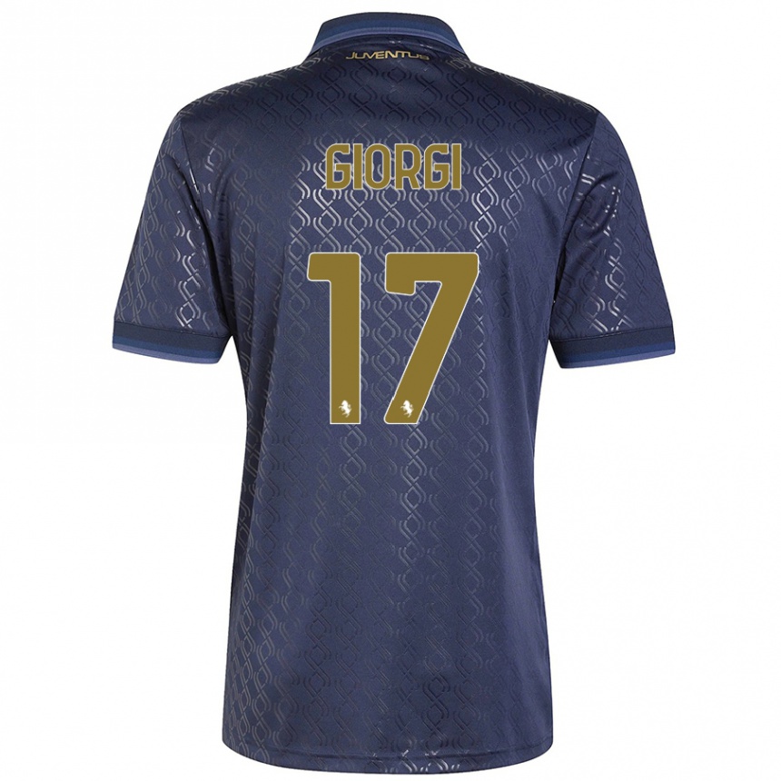 Kids Football Lorenzo Giorgi #17 Navy Blue Third Jersey 2024/25 T-Shirt