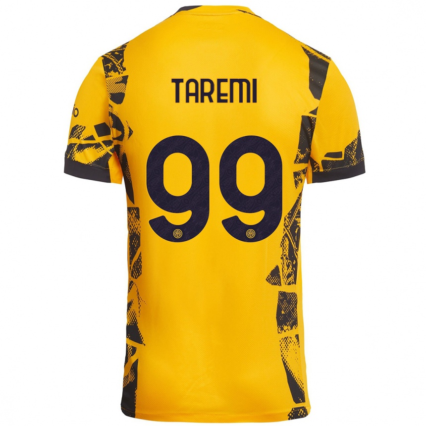 Kids Football Mehdi Taremi #99 Gold Black Third Jersey 2024/25 T-Shirt