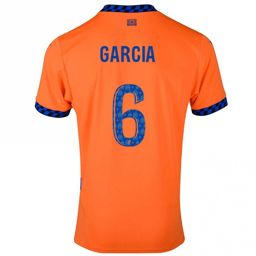 Kids Football Ulisses Garcia #6 Orange Dark Blue Third Jersey 2024/25 T-Shirt