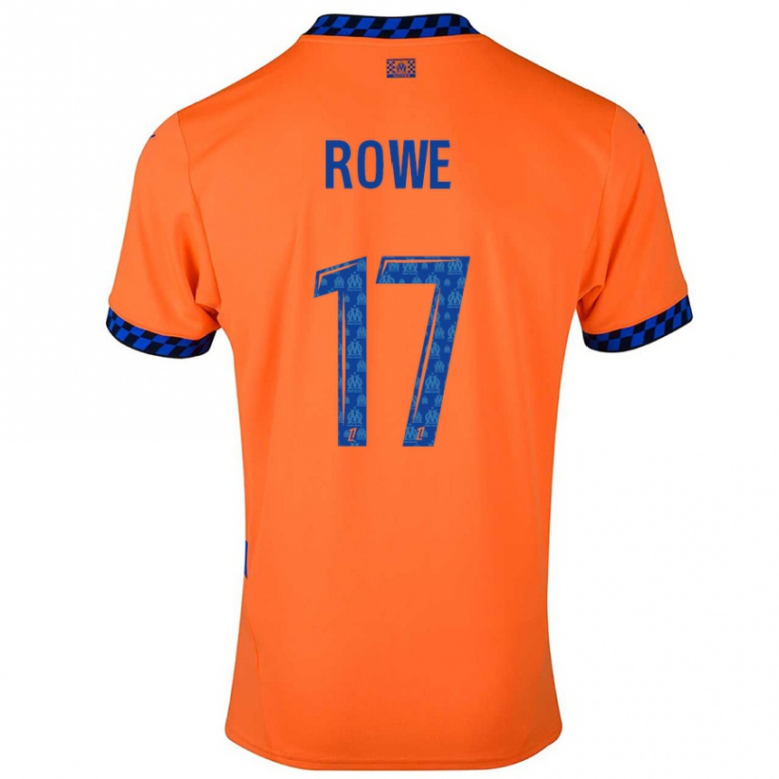 Kids Football Jonathan Rowe #17 Orange Dark Blue Third Jersey 2024/25 T-Shirt