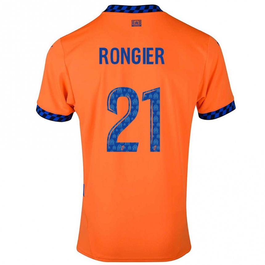 Kids Football Valentin Rongier #21 Orange Dark Blue Third Jersey 2024/25 T-Shirt