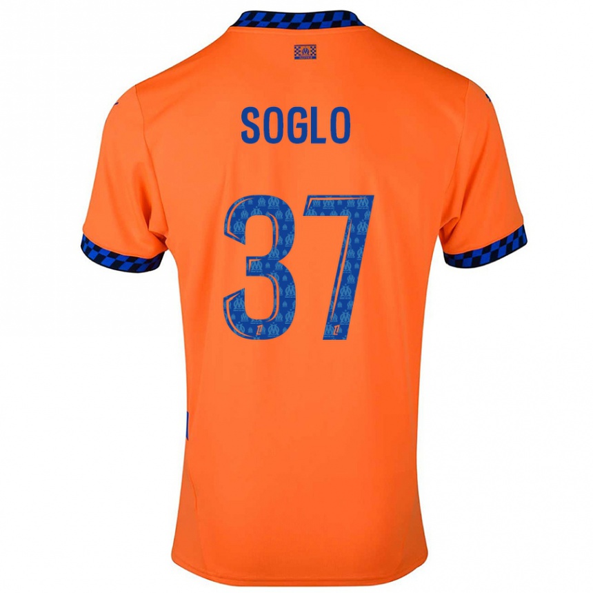 Kids Football Emran Soglo #37 Orange Dark Blue Third Jersey 2024/25 T-Shirt