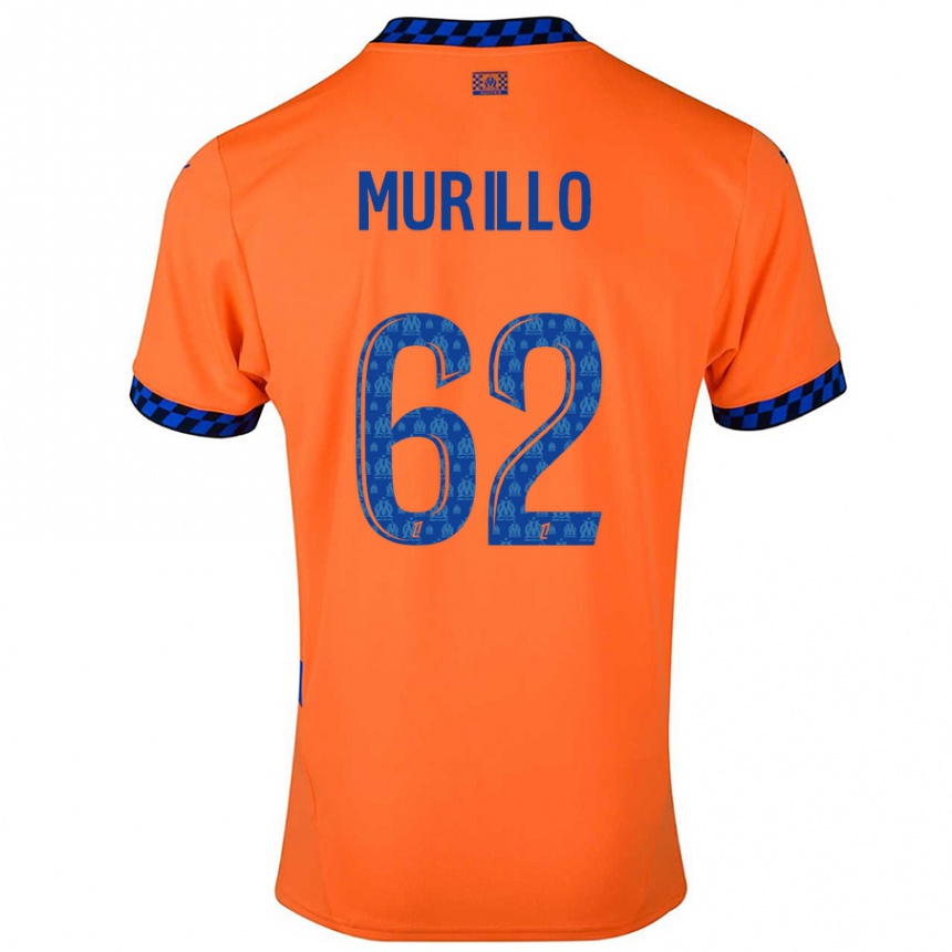 Kids Football Amir Murillo #62 Orange Dark Blue Third Jersey 2024/25 T-Shirt