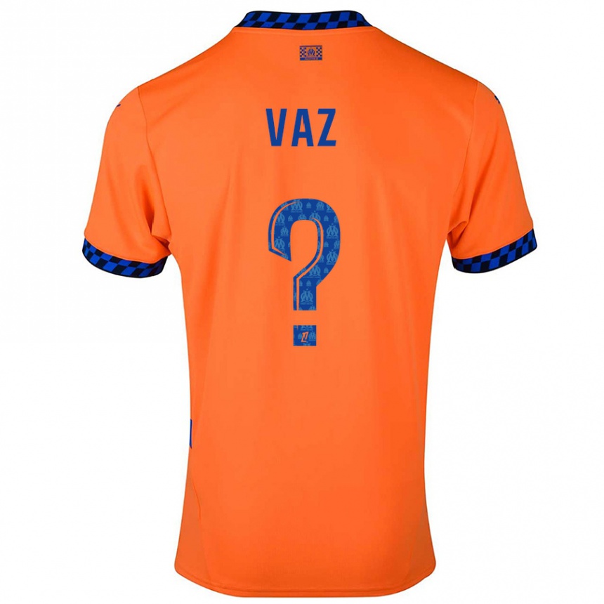 Kids Football Robinio Vaz #0 Orange Dark Blue Third Jersey 2024/25 T-Shirt