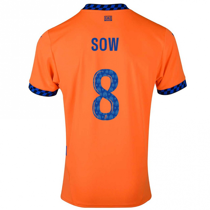 Kids Football Mbayang Sow #8 Orange Dark Blue Third Jersey 2024/25 T-Shirt