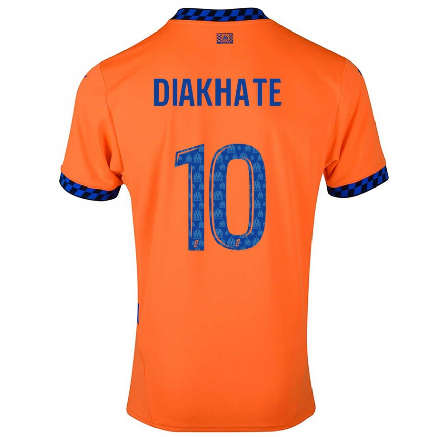 Kids Football Ndeye Awa Diakhaté #10 Orange Dark Blue Third Jersey 2024/25 T-Shirt