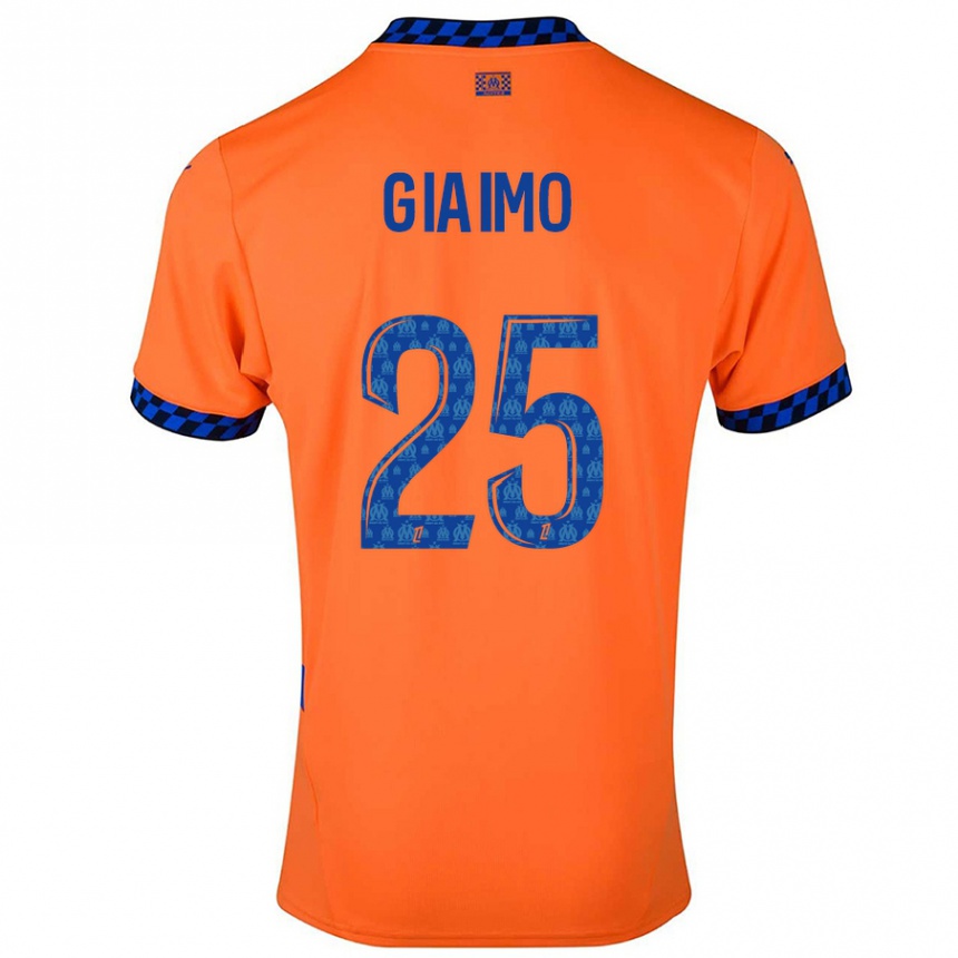 Kids Football Carla Giaimo #25 Orange Dark Blue Third Jersey 2024/25 T-Shirt