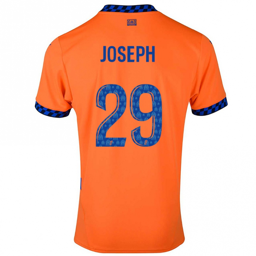 Kids Football Darlina Joseph #29 Orange Dark Blue Third Jersey 2024/25 T-Shirt