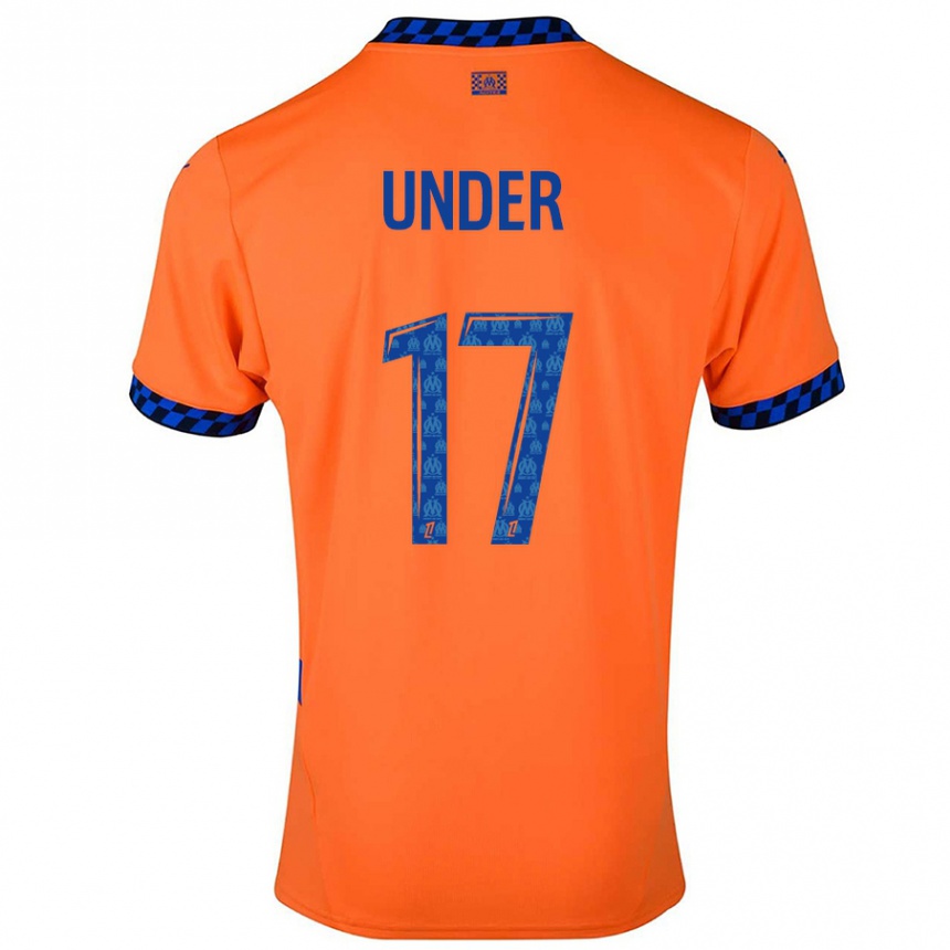 Kids Football Cengiz Under #17 Orange Dark Blue Third Jersey 2024/25 T-Shirt