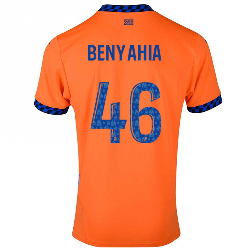 Kids Football Aylan Benyahia-Tani #46 Orange Dark Blue Third Jersey 2024/25 T-Shirt