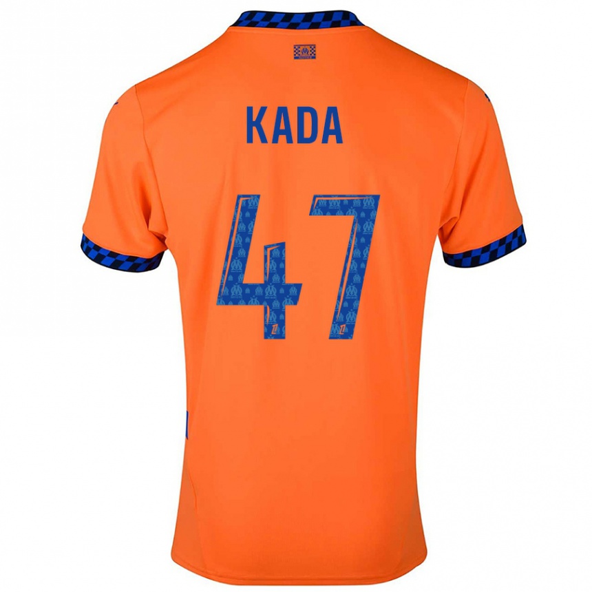 Kids Football Joakim Kada #47 Orange Dark Blue Third Jersey 2024/25 T-Shirt