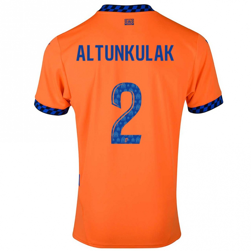 Kids Football Selen Altunkulak #2 Orange Dark Blue Third Jersey 2024/25 T-Shirt