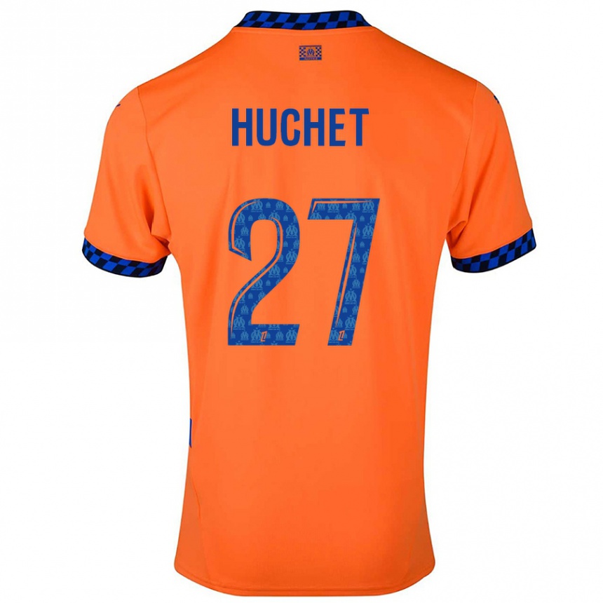 Kids Football Sarah Huchet #27 Orange Dark Blue Third Jersey 2024/25 T-Shirt