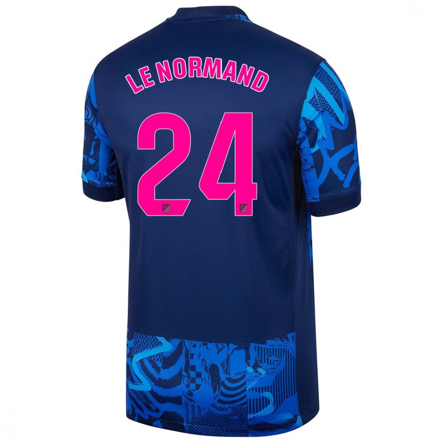 Kids Football Robin Le Normand #24 Royal Blue Third Jersey 2024/25 T-Shirt