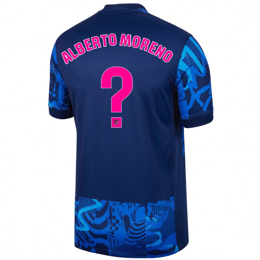 Kids Football Alberto Moreno #0 Royal Blue Third Jersey 2024/25 T-Shirt