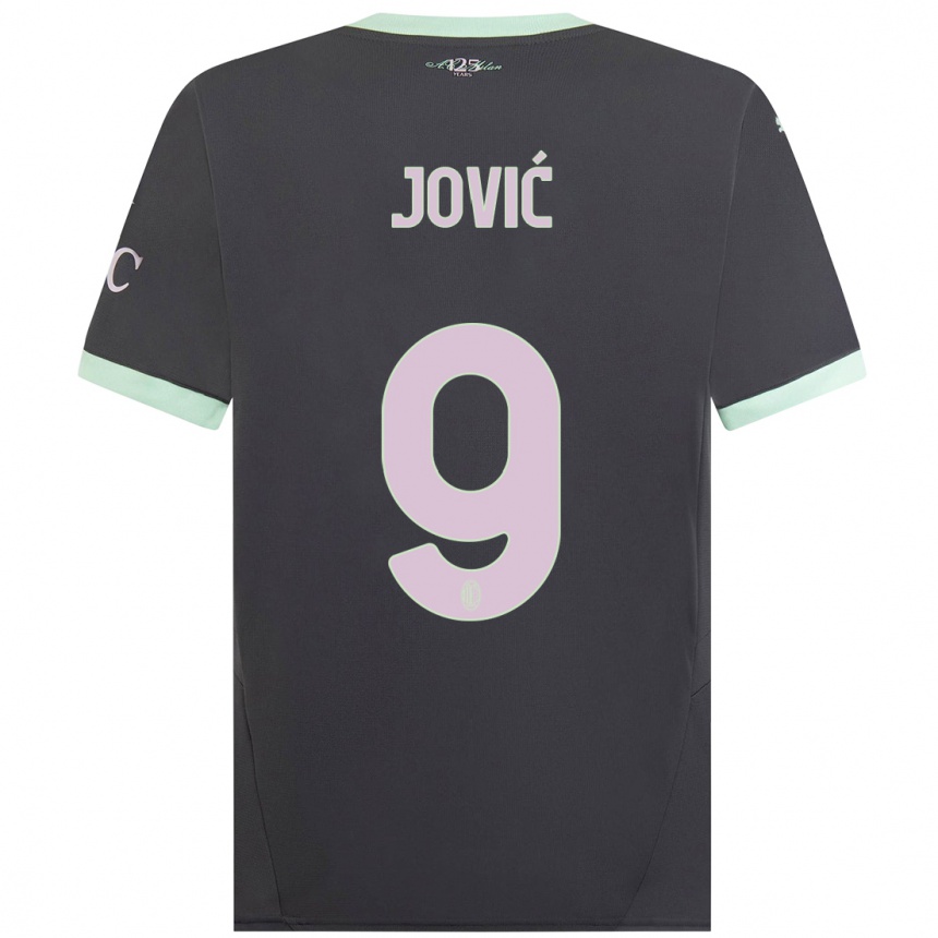 Kids Football Luka Jovic #9 Grey Third Jersey 2024/25 T-Shirt