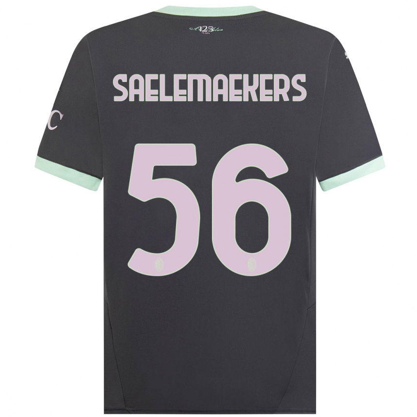 Kids Football Alexis Saelemaekers #56 Grey Third Jersey 2024/25 T-Shirt