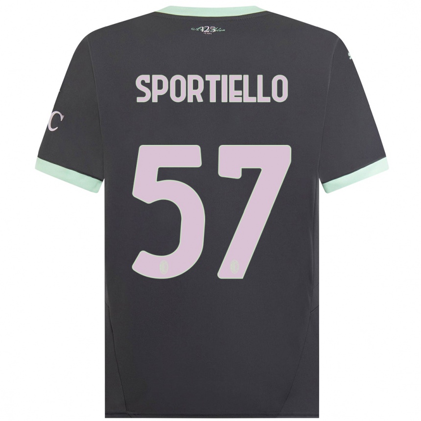 Kids Football Marco Sportiello #57 Grey Third Jersey 2024/25 T-Shirt