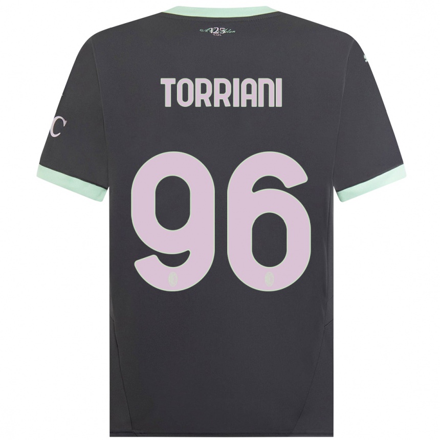 Kids Football Lorenzo Torriani #96 Grey Third Jersey 2024/25 T-Shirt