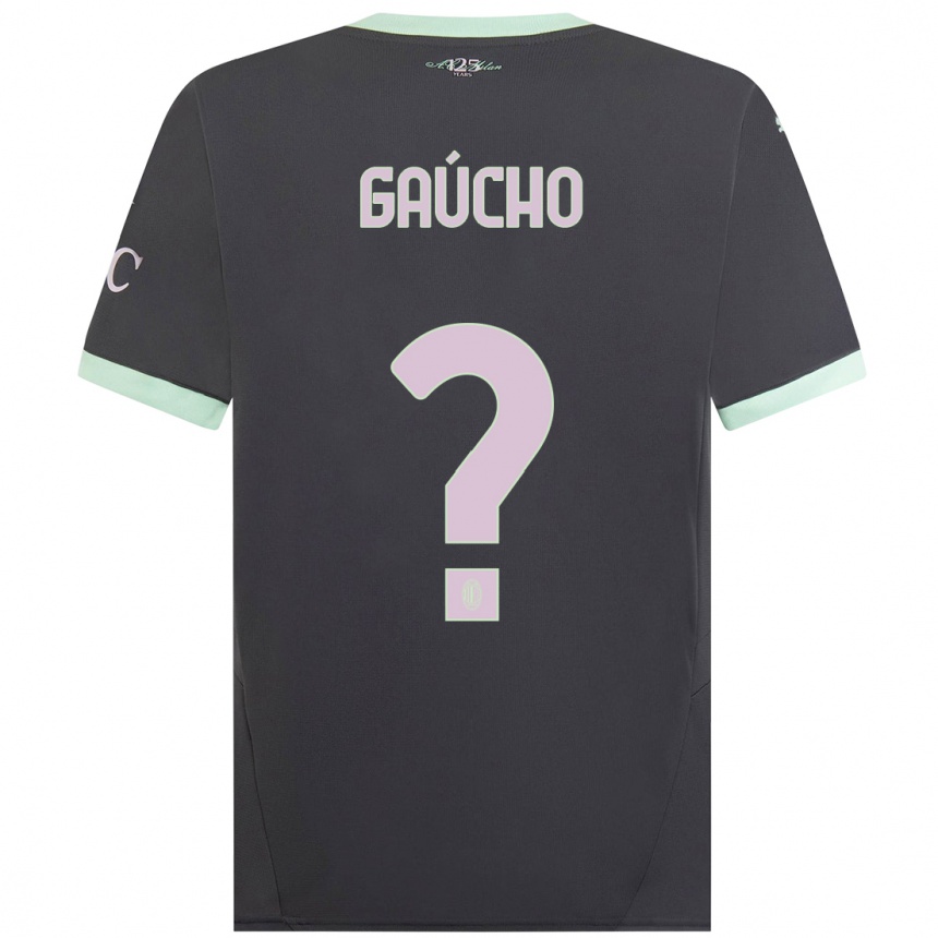 Kids Football Estevan Gaúcho #0 Grey Third Jersey 2024/25 T-Shirt