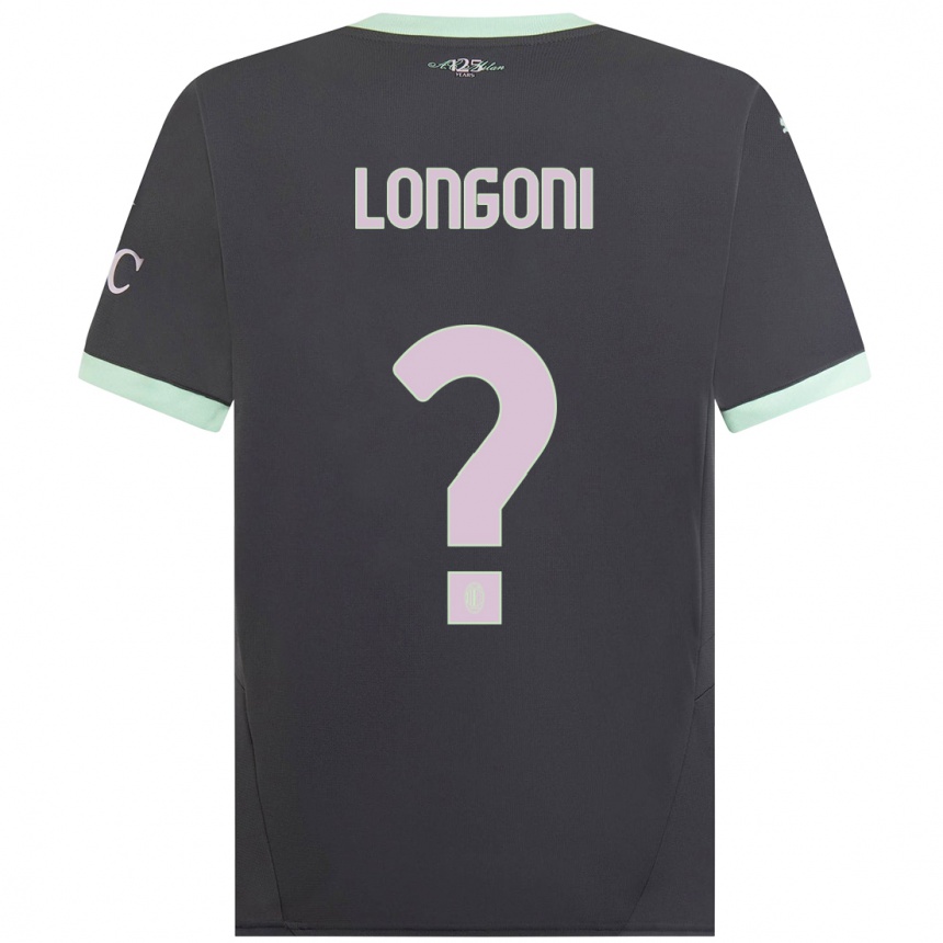 Kids Football Alessandro Longoni #0 Grey Third Jersey 2024/25 T-Shirt