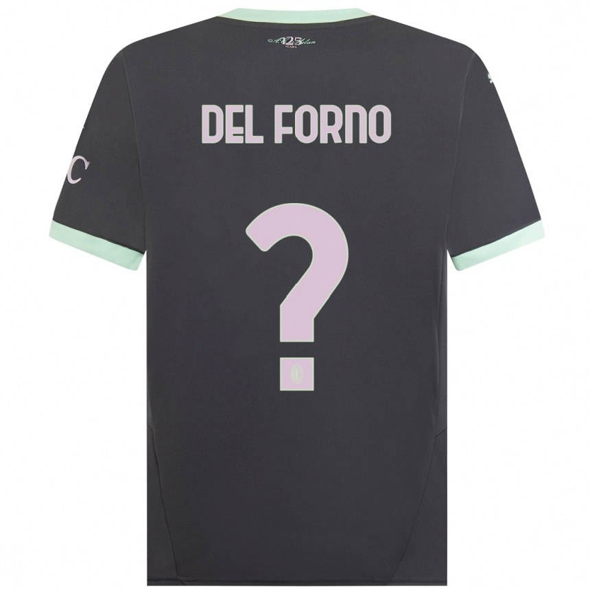 Kids Football Luca Del Forno #0 Grey Third Jersey 2024/25 T-Shirt