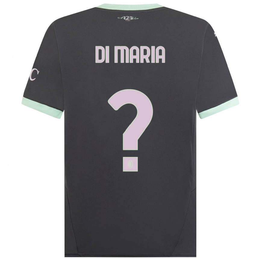 Kids Football Alessandro Di Maria #0 Grey Third Jersey 2024/25 T-Shirt