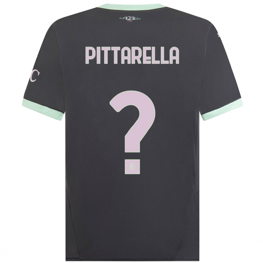 Kids Football Matteo Pittarella #0 Grey Third Jersey 2024/25 T-Shirt