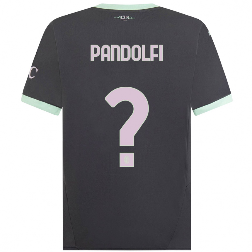 Kids Football Fabio Pandolfi #0 Grey Third Jersey 2024/25 T-Shirt