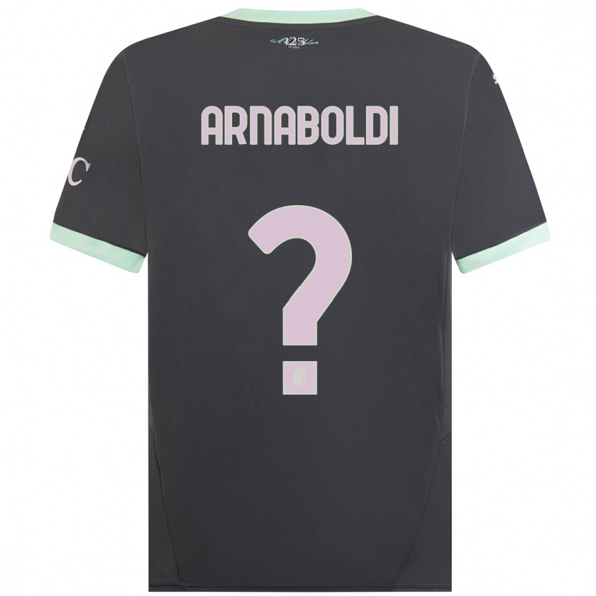 Kids Football Pietro Arnaboldi #0 Grey Third Jersey 2024/25 T-Shirt